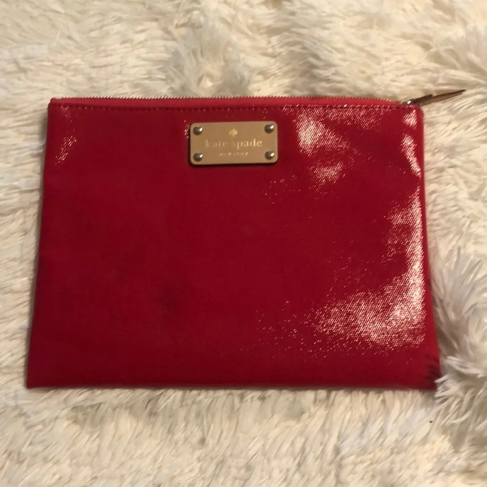 Kate Spade ♠️ hot pink clutch pouch bag NWT
